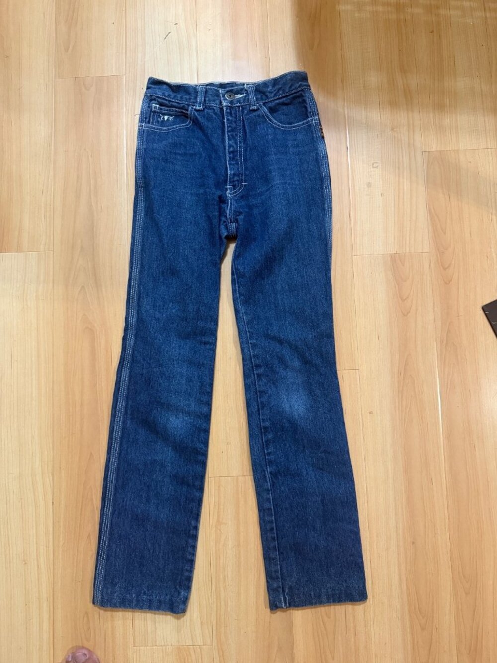 Sergio Valente Girls Vintage High-Waist Jeans Size 10 Straight Leg Dark Wash De